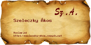 Szeleczky Ákos névjegykártya